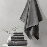 Beautyrest Plume Transitional 100% Cotton Feather Touch Antimicrobial Towel 6 Piece Set BR73-2440 Charcoal