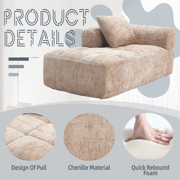 English Elm United Chenille Loveseat Sofa - Stylish Modular Sleeper For Small Spaces & Cozy Living Areas W1568P255134-GIGA