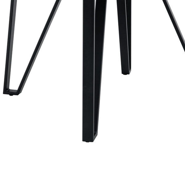 English Elm Christopher Knight Home® - Round Mid-Century Bar Table with Hairpin Metal Legs and Open Shelf, 46.85" Diameter, Stylish Dining Ash Brown N771P205281A