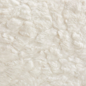 English Elm W26.4 Extra-Wide Faux Fur Office Chair with Metal Base, Ergonomic 360° Swivel, Adjustable Comfort Cream W1143P369105