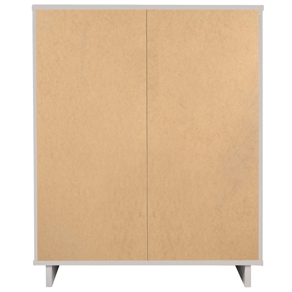 English Elm Granville 38" Light Gray Chest - 5-Drawer Modern Elegance With Gold Handles For Stylish Storage B365S00085