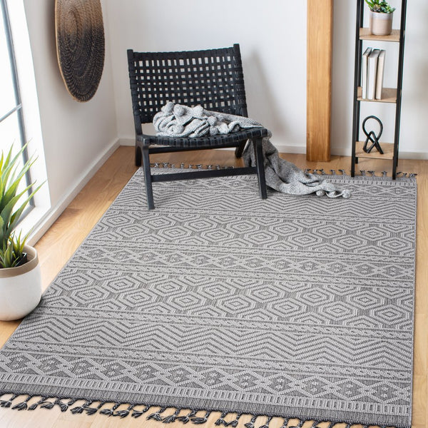 English Elm Loom & Luxe 8X10 Grey/White Geometric Area Rug - Stylish, Durable Indoor/Outdoor Essential For Home B335P289584