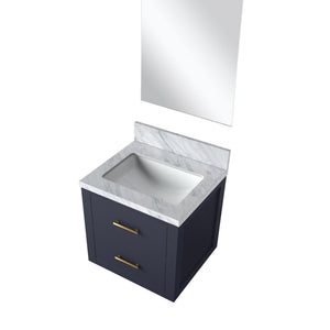 English Elm Blue Single Bath Vanity 20 in W x 18 in D with Acrylic Top, Soft-Close Wood Cabinet & 18 in Mirror B2731S01417