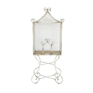 English Elm 27.6x15x66.9" Vintage Iron Greenhouse Scrollwork Frame Shabby Chic Plant Display Stand W2078P496463