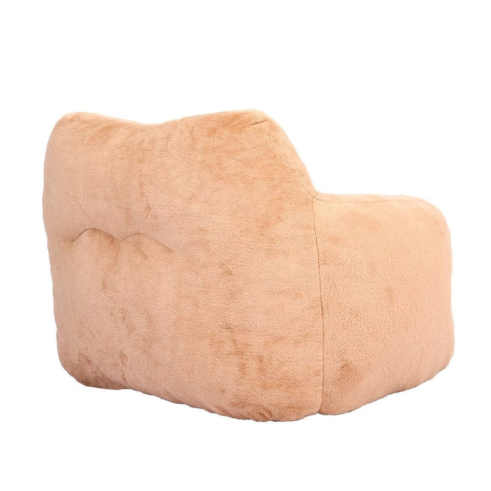 English Elm Bean Bag Chair - Luxe Faux Fur Sofa With Armrests, High-Density Foam For Comfy Relaxation Anywhere! W2200P313803