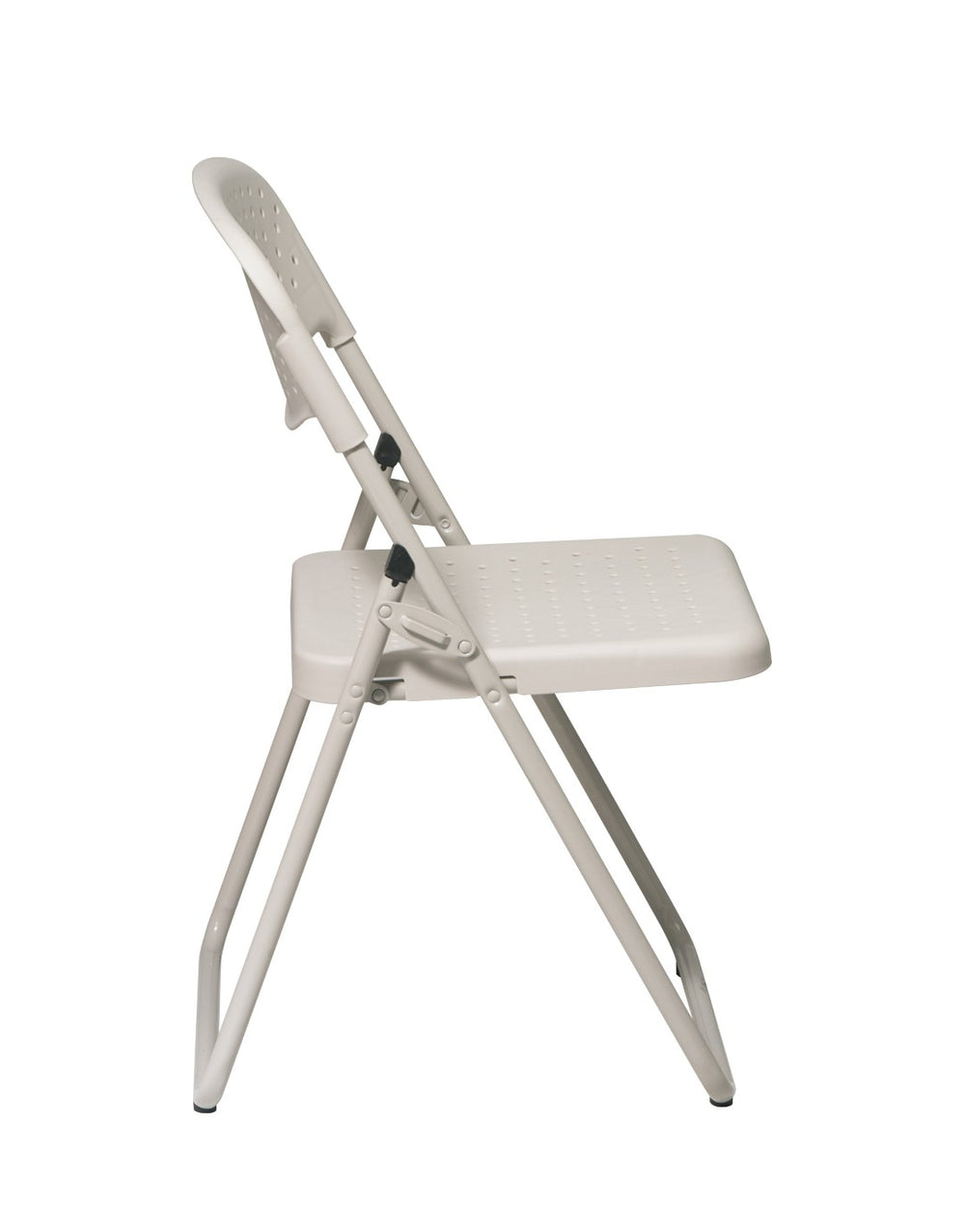 OSP Home Furnishings Folding Chair Ventilated Plastic Seat Stackable Commercial Grade with Lifetime Warranty FC8000NBG-11