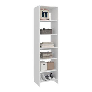 English Elm Maplewood Slim Vertical Closet Cabinet for Small Spaces with Upper Enclosed Storage B092S00300