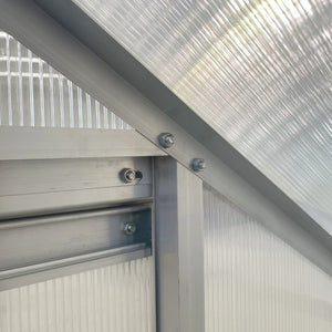English Elm 6.3' Lean-to Aluminum Greenhouse with Uv Polycarbonate Panels and Adjustable Ventilation T3971S00043