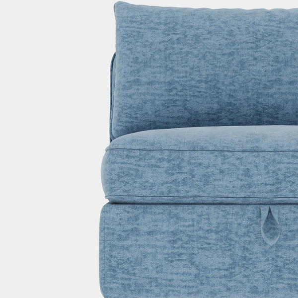 English Elm Modular Fabric Sectional Sofa with Under Seat Storage and Sleeper Function W680S00139