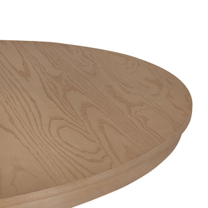 English Elm Christopher Knight Home® - Round Rustic Dining Table With Pedestal Base - Light Natural Finish, Durable Solid Wood & Mdf Design N771P355874A_N771P355875A