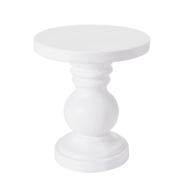 English Elm 20 Inch Handcrafted Mgo Cylindrical Side Table for Patio Living Room Use N772P390676W