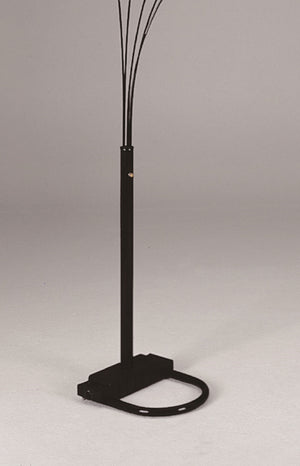 English Elm 1pc Modern Multi-Head Floor Lamp with Crystal-Encrusted Shades, Adjustable Height, Dimmer Control Black 64.96 L x 18.11 W x 3.35 H B2741P290180