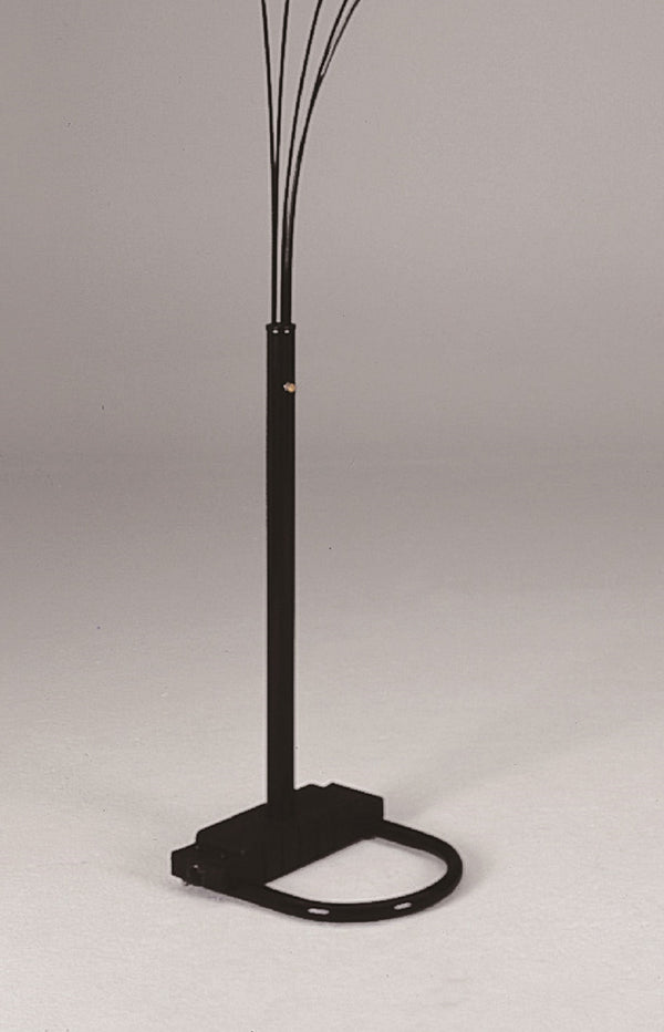 English Elm 1pc Modern Multi-Head Floor Lamp with Crystal-Encrusted Shades, Adjustable Height, Dimmer Control Black 64.96 L x 18.11 W x 3.35 H B2741P290180