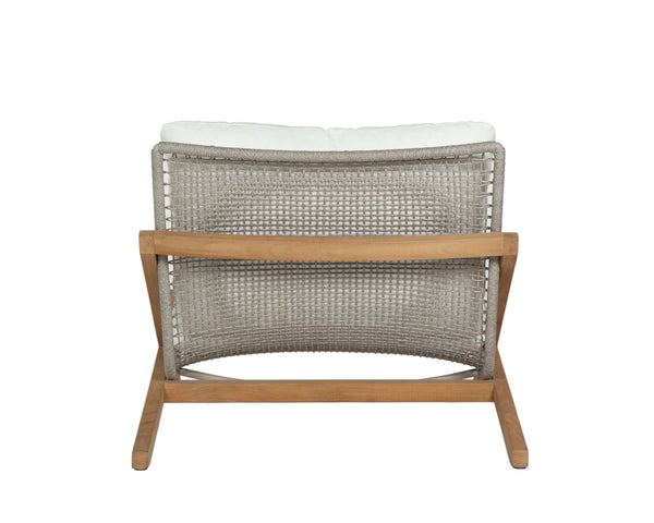Sunpan Bari Lounge Chair - Timeless Outdoor Seating with Durable Teak and Weather-Resistant Design Natural / Stinson White