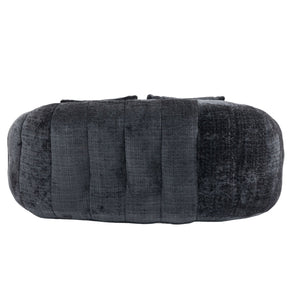 English Elm Bean Bean Bag Sofa High-Density Memory Foam Two-Seater Lounger High Back Chenille Cozy Support Black W395P181440