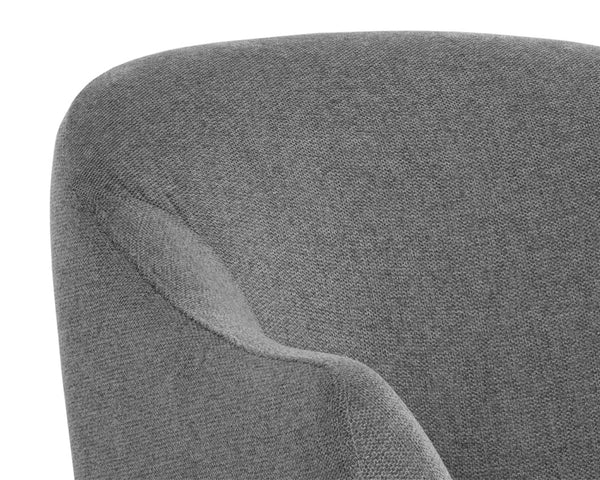Sunpan SILVANA Glider Lounge Chair - Modern Belfast Koala Grey with 360° Swivel & Supportive Comfort 107421
