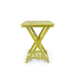 English Elm Summit Ridge Recycled Hdpe Outdoor Folding Bar Table Weather Resistant Eco Patio Yellow B2745P409709