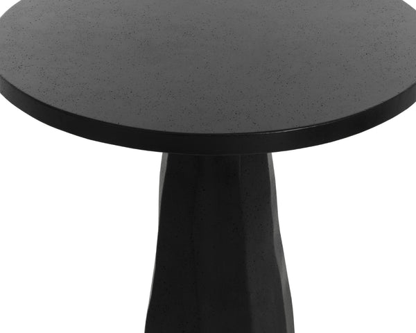 Sunpan KLIFF Bar Table - Modern Matte Black Concrete Design for Indoor & Outdoor Dining Spaces, 40" Tall 112372
