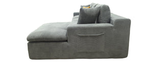 English Elm Coffee-bean Sculpted Sectional Sofa Curved Pod Cushions Corner Living Room Lounge B2748S00127