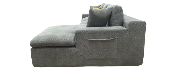 English Elm Coffee-bean Sculpted Sectional Sofa Curved Pod Cushions Corner Living Room Lounge B2748S00127