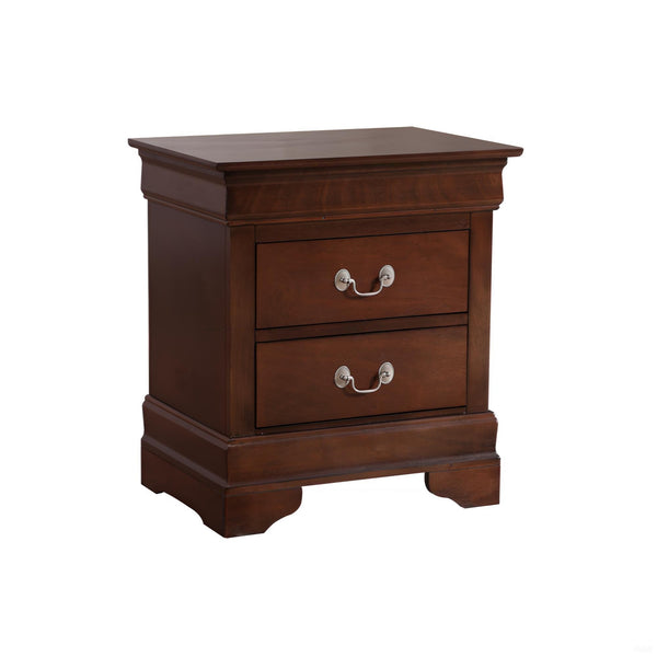 English Elm Louis Louis Phillipe G3125-N Nightstand with Dovetailed Drawers, Carved Bases & Tarnish‑Resistant Hardware Cappuccino 28 L x 24 W x 19 H B078118377