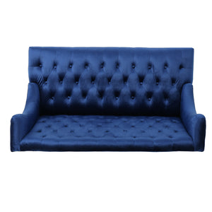 English Elm Christopher Knight Home® - LOVESEAT wingback velvet button-tufted diamond stitch loveseat with plush comfort and durable sheen Navy Blue 61186.00NVLTNBL