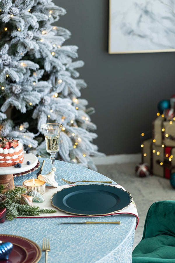 English Elm 8 Pack Plastic Charger Plates - 13.4-Inch Stylish Table Decor For Any Occasion, Easy To Clean! W2078P234116