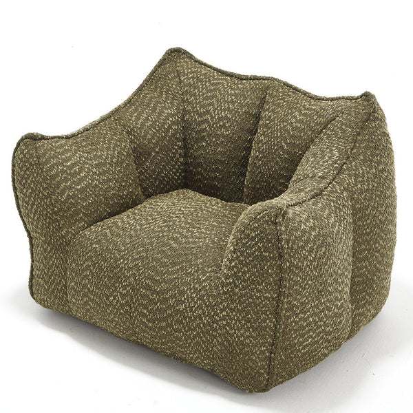 English Elm Sofa plush beanbag chair with superfiber cover and resilient foam filling for ultimate home comfort and relaxation Olive Green W1996P252266