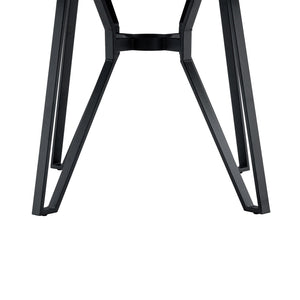 English Elm Christopher Knight Home® - 5PCS Mid-Century Dining Set Ash Brown & Black – 46.85" Round Table w/ Hairpin Legs, 4 Upholstered Chairs N771P266173H_N771P205332A