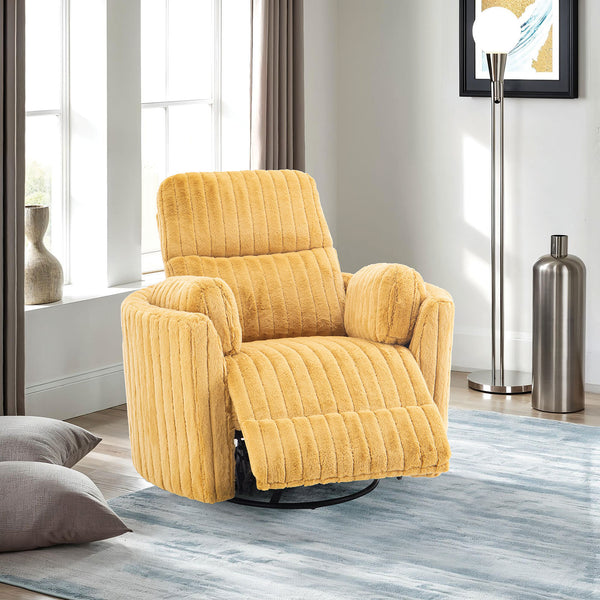English Elm Contemporary Power Recliner with Plush High-Density Foam, Soft Track Arms, Hardwood Frame, Oversized Seat Yellow 39 L x 32 W x 26 H B2741P391174