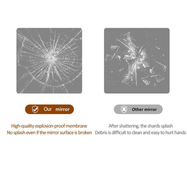 English Elm 56"x 15" Full Body Round Corner Mirror with 5mm Silver, Explosion-Proof Film, Corrosion-Resistant HD Reflection W2709P329033