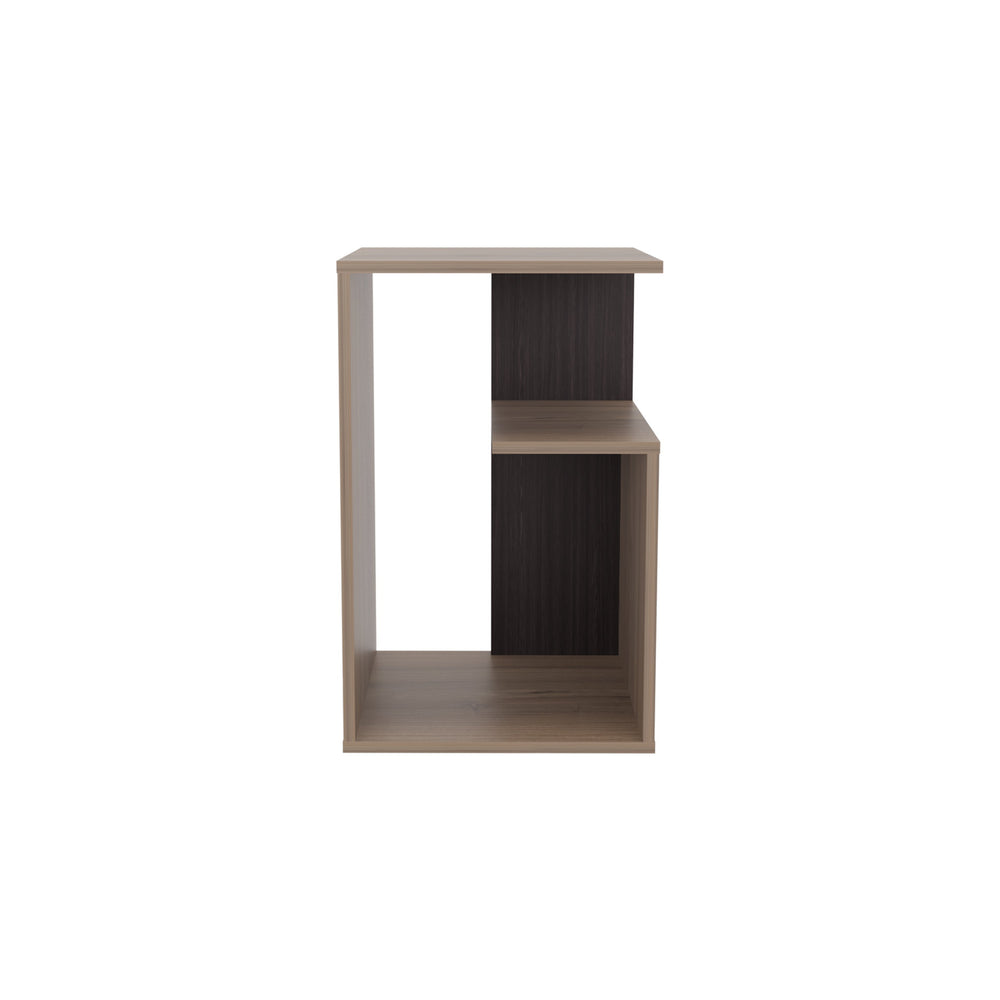 English Elm Everet 25" 3-Tier Shelf Side Table – Compact Multicolor End Table with Sturdy Shelves for Storage and Style B070P363824