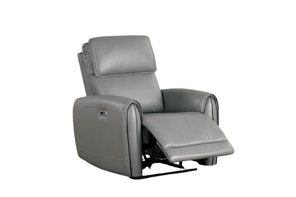 English Elm Contemporary Power Recliner with Plush High-Density Foam, Soft Track Arms, Hardwood Frame, Oversized Seat Gray 31 L x 36 W x 27 H B2741P395247