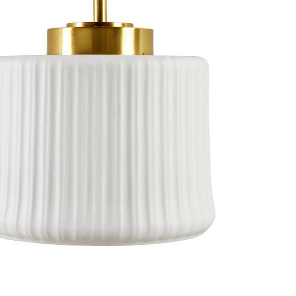 English Elm White Ceramic Wall Sconce Gold Adjustable Swing Arm, Porcelain Shade, 12.5"H, Modern Glam Light Fixture B035P264534