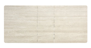 English Elm Modern Extendable Sintered Stone Dining Table with Auto-Lift, Scratchproof Waterproof Top & Black Metal Base W3493S00005