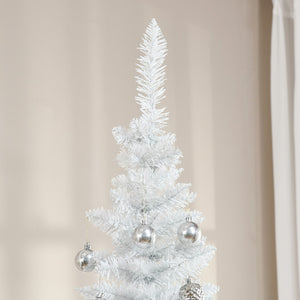 English Elm Homcom Slim Black Pencil Christmas Tree 6ft Artificial with 390 Branch Tips Unlit W2225P229788