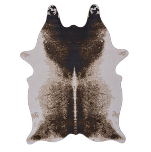 English Elm Hide Brown & Ivory 5 Ft. X 7 Ft. Area Rug - Soft, Durable, Stain-Resistant For High-Traffic Spaces B186P316845