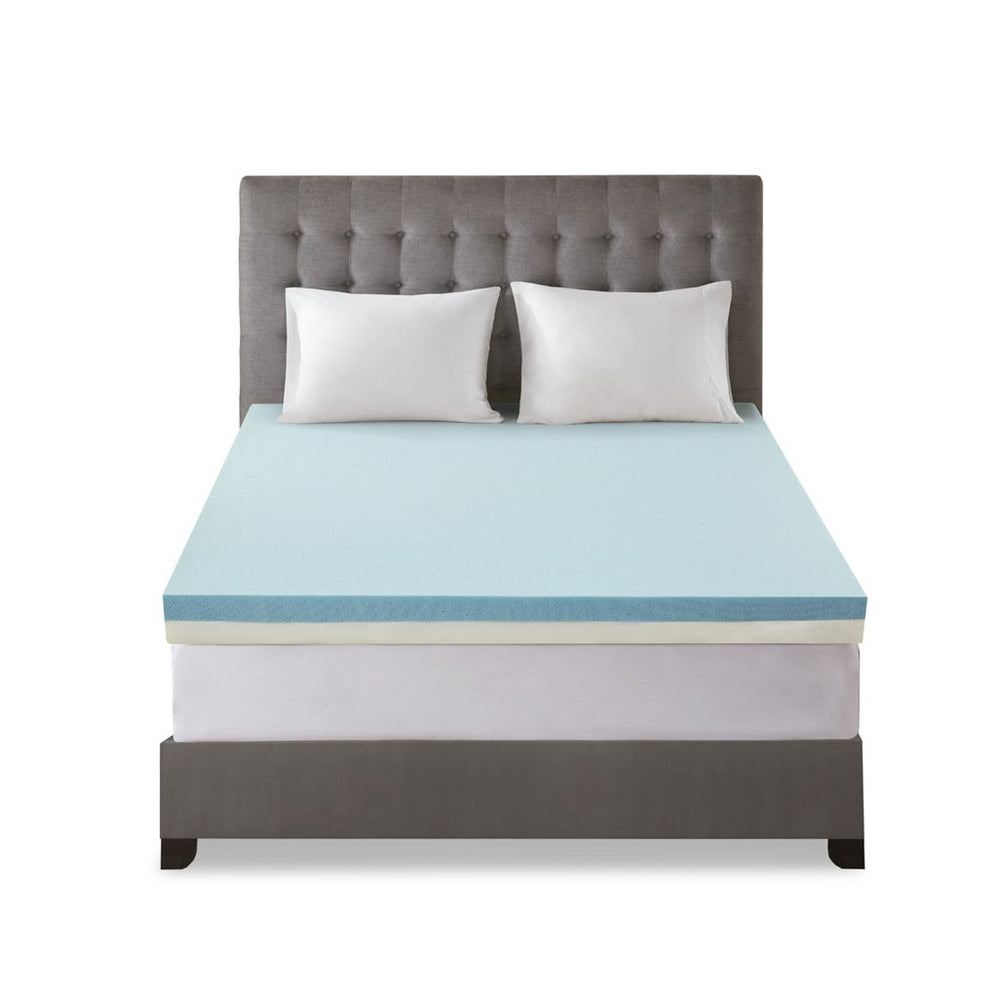 JLA Home Sleep Philosophy - 4" Memory Foam Mattress Topper - 4" pressure-relief comfort with breathable Scotchgard cover, non-slip pad BASI16-0452