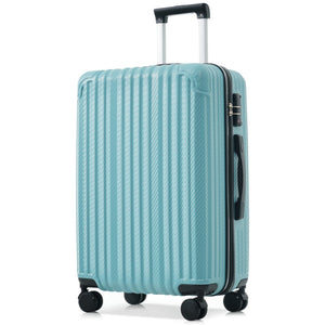 English Elm 6-piece Hardshell Abs Luggage Set with Spinner Wheels Tsa Lock and Scratch Resistant Shell Ice Blue N730P354689C