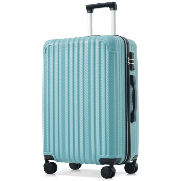 English Elm 6-piece Hardshell Abs Luggage Set with Spinner Wheels Tsa Lock and Scratch Resistant Shell Ice Blue N730P354689C