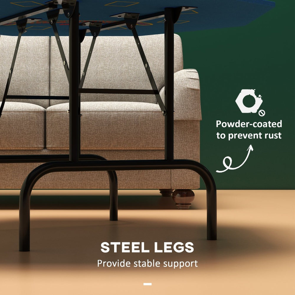 English Elm Soozier Foldable 47" Octagon Poker Table For 8 Players - Compact Casino Experience With Drink Holders W2225P217197-GIGA