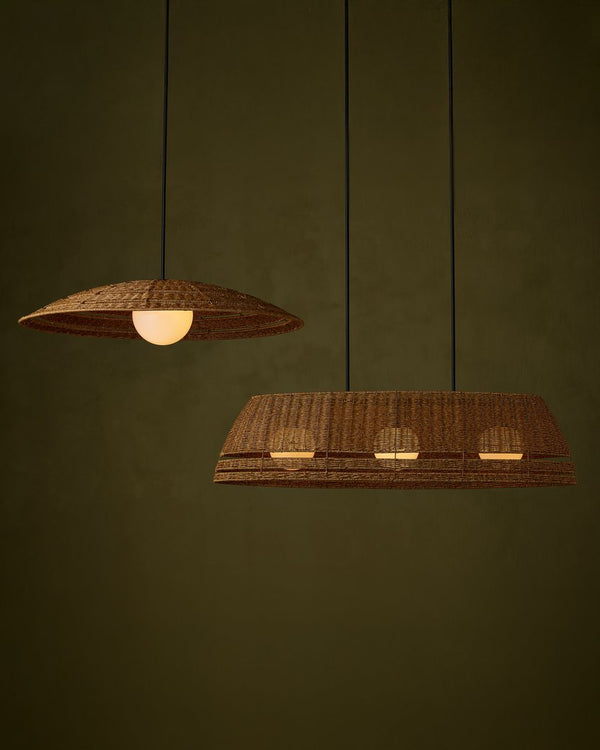 Currey & Company Barbary Small Outdoor Pendant Light – Hand-woven Wicker Design For Stylish Patios And Porches Natural All,Weather Wicker ,Metal ,Glass 9500-0017-currey-company