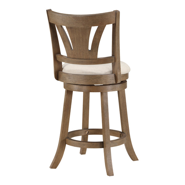 OSP Home Furnishings Miller Counter Stool Linen/Medium Oak
