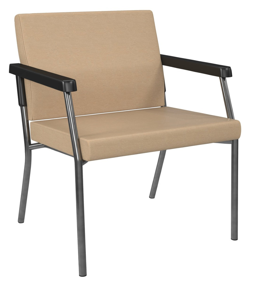 OSP Home Furnishings Bariatric Guest Chair Heavy Duty Metal Frame with Padded Seat for Medical Reception BC9602-K001