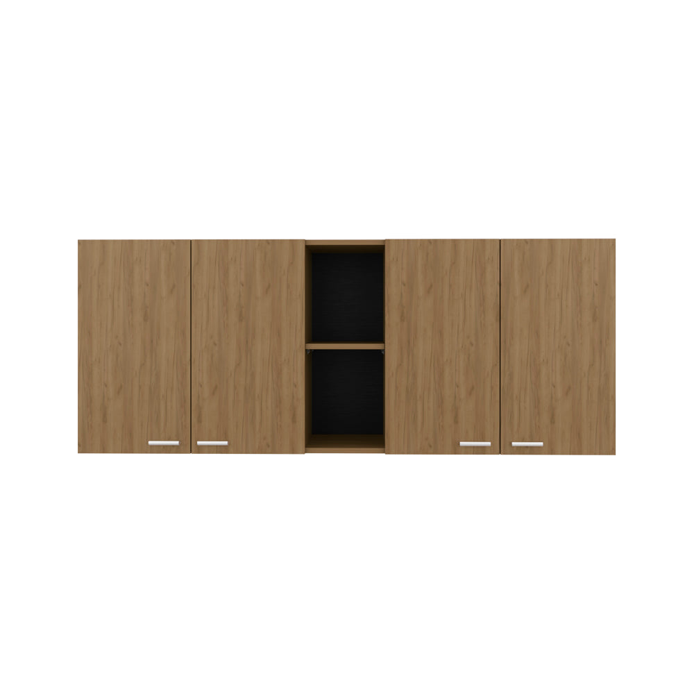 English Elm Wall Cabinet Ontario Macadamia Beige – Modern Engineered Wood Kitchen Cabinet w/ Dish Rack & Shelves, Durable Design (62.2x18.5x23.6) B092P306237