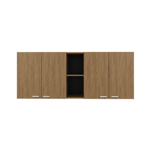 English Elm Wall Cabinet Ontario Macadamia Beige – Modern Engineered Wood Kitchen Cabinet w/ Dish Rack & Shelves, Durable Design (62.2x18.5x23.6) B092P306237