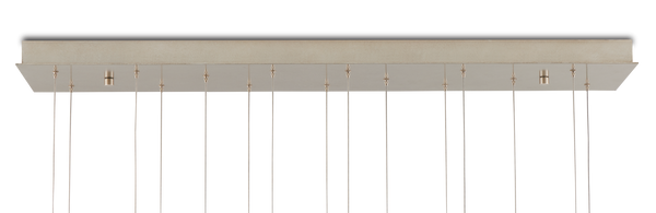 Virtu 15-Light Rectangular Pendant - Artisan Clamrose Shells for Nature-Inspired Elegance