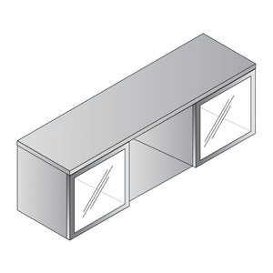 OSP Home Furnishings Wall-mount Open Shelf Unit for Entryways Bathrooms and Kitchens with Easy Installation NAP-WM48H-NAS