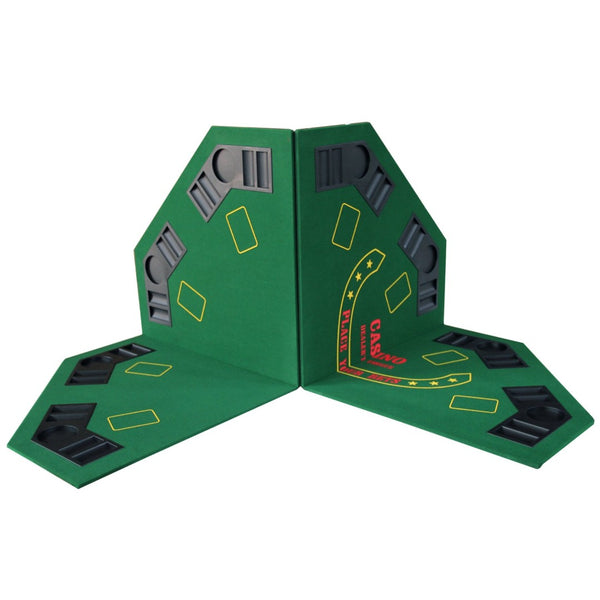 English Elm Ino Folding Octagon Felt Poker Tabletop for 8 Players with Cup Holders and Carry Case W2748P271360