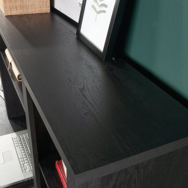English Elm Hutch, Elegant Black Finish - Stylish & Functional Storage Solution For Home Or Office Workspace B356P402694
